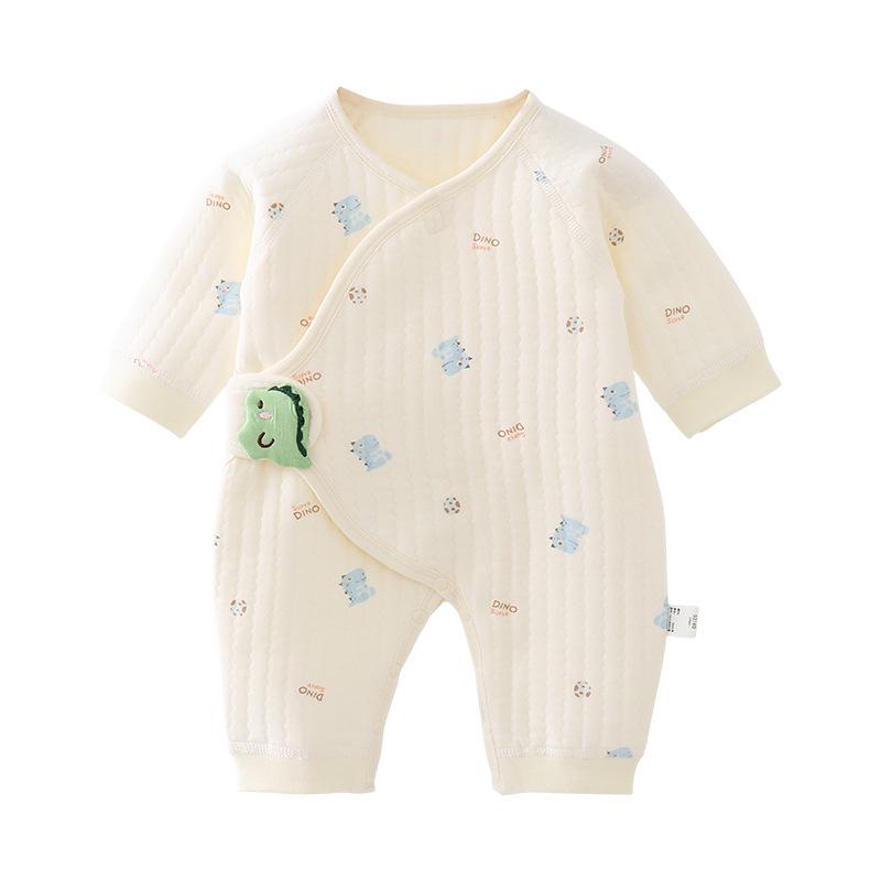 Pure Cotton Butterfly Baby Romper - Warm & Lightweight for Autumn/Winter