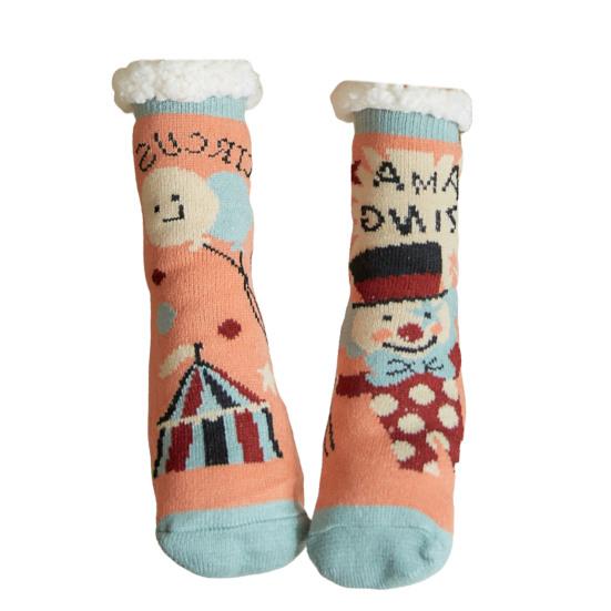 Slipper Socks Non-slip Silicone Keep Warm Cozy Autumn Winter Female Indoor Socks for Home