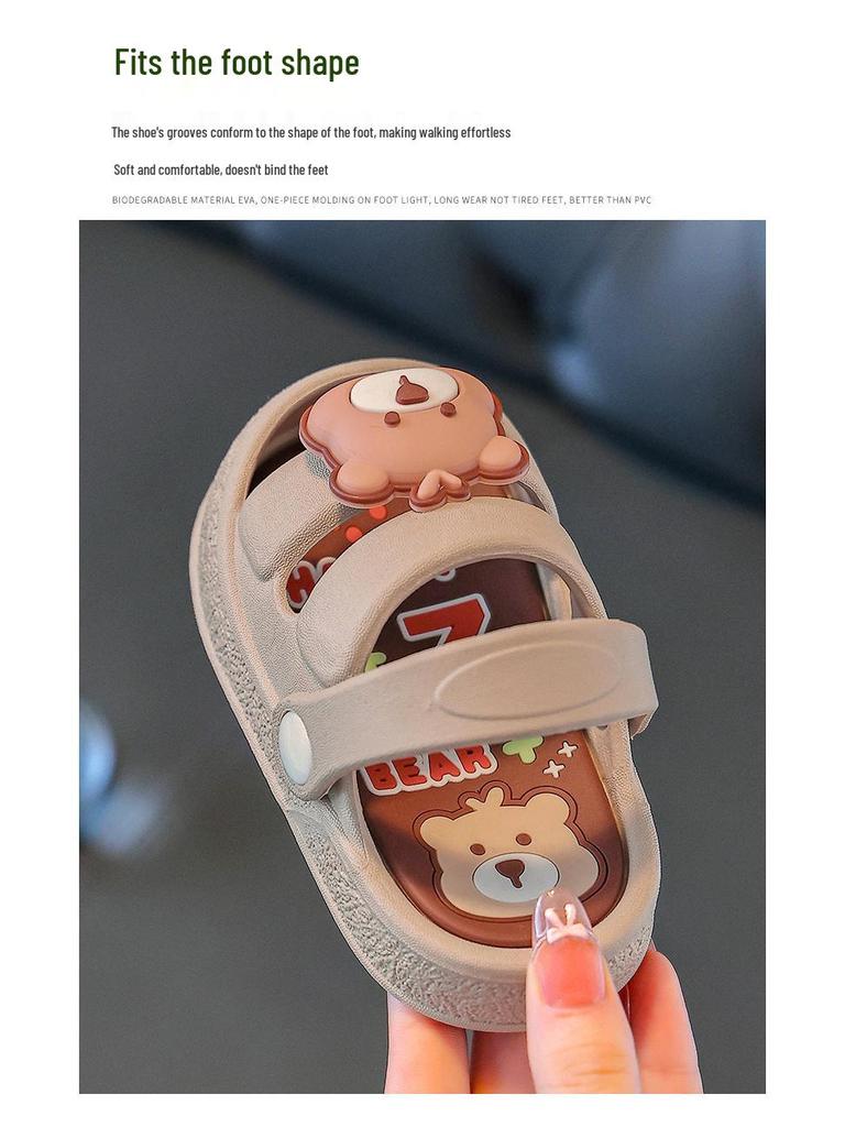 2026 Kids' Closed-Toe Summer Beach Slippers for Toddlers - Girls & Boys