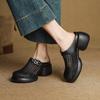 British round head hollow bag head slippers women's 2025 summer new woven thick-soled thick-heeled Muller shoes leather half slippers