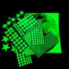 YG-7052 Autocolant de perete luminos fluorescent Stea Lună pentru decorarea sufrageriei, dormitorului și camerei copiilor