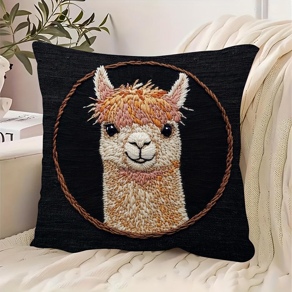 Unique 2D Printed Double-sided Printed Pillow Cover Short Plush Suitable Living Rooms Bedrooms Sofas Throw Cushion Cover