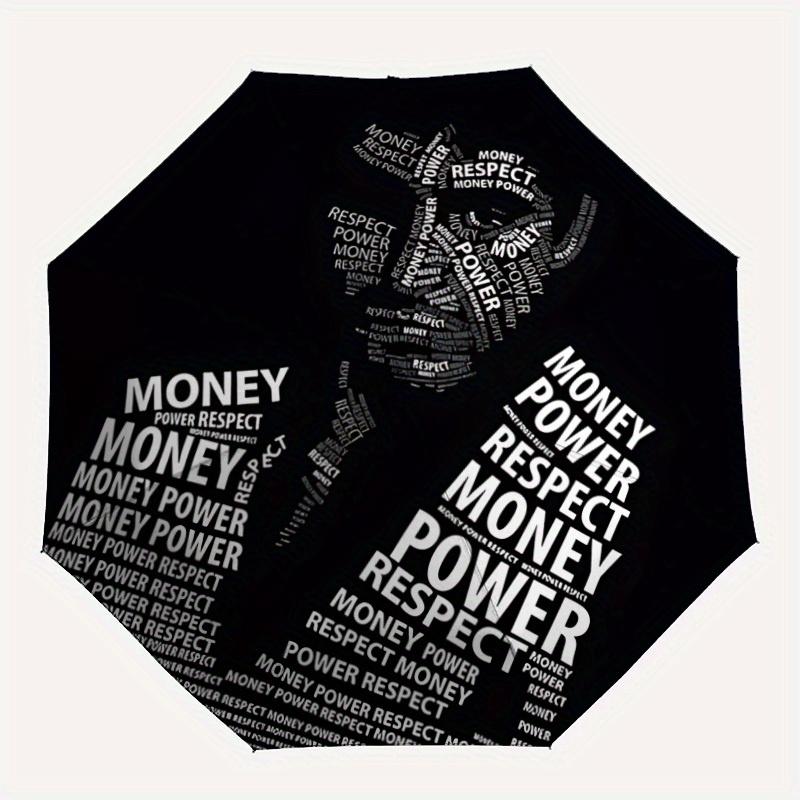 

1pc Scarface Automatic Folding Umbrella, Portable Collapsible Design, 8-Rib Iron Frame, , All-Season Casual Outdoor Accessory yy0901079