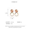 Brown Geometric Round Dangle Earings Vintage Matte Drop Earrings For Women Female Daily Life Ear Jewelry Girl Student Gifts