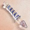 Glass Dildo Pyrex Crystal Dildos Double Head Penis Fake Dick Sex Toys For Woman Men Glass Anal Plug