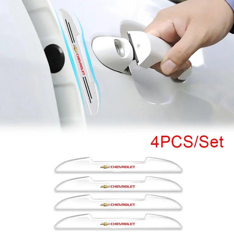 PNE1 4pcs For Chevrolet MALIBU AVEO CAPTIVA EQUINOx Cavalier CRUZE IMPALA LACETTI Car Door Side Anti-scratch Stickers Bumper Strip