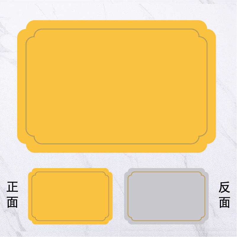 Square light luxury leather placemat waterproof and oil-proof west dining table thermal insulation mat home hotel high temperature resistant coaster