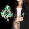 Mode Minimalistisk Strass Kristall Blomma Brosch För Kvinnor Kläder Smycken Accessoarer