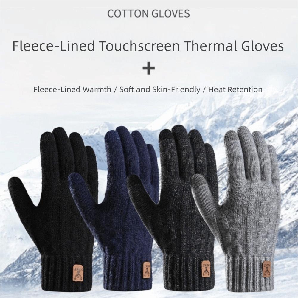 Windproof Winter Gloves Thick Men Mittens Gift Knitted Gloves  Girls