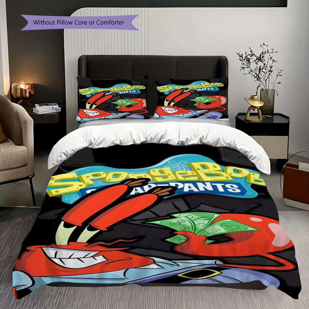 Spongebob Patrick Kite Threepiece Set 1 Duvet Cover 2 Pillowcase Without Core Soft And Comfortable Christmas Birthday Gift