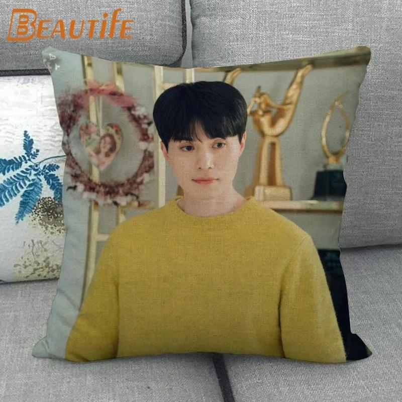 Custom Lee Dong Wook KPOP Pillowcase Wedding Decorative Cotton Linen Pillow Case For Home Pillow Cover 45X45cm One Side