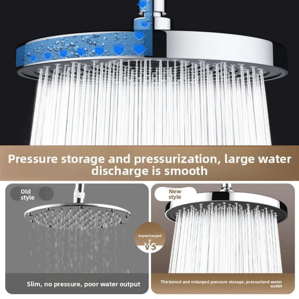 Top Spray Large Water Volume Pressurized Shower Showerhead, Pressurized Single Head Showerhead for Showering, Household Shower Showerhead