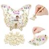 Butterfly Acrylic Guest Book Frame 33x35cm with Pen & 60 Wood Chips for Baby Shower Party Decor Gift