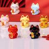 9Pcs Cute Good Luck Cat Mini Figurines Miniature DIY Decorative Micro Landscape Fortune Lucky Cat Car Desktop Home Ornaments