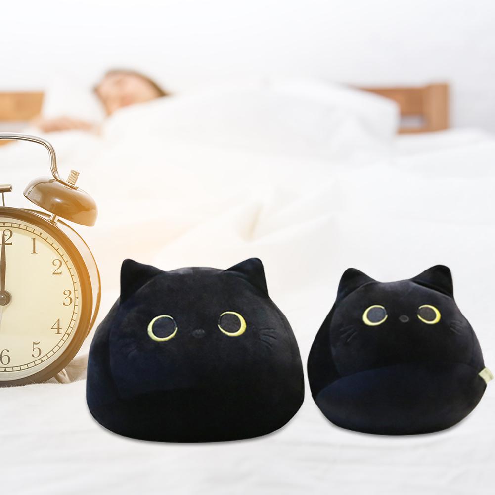 Black Cat Plush Toy Soft Kawaii Plushie Anime Pillows Lovely Cartoon Animal Stuffed Doll Girls Valentine Day Gifts Ornaments