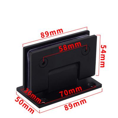 Stainless Steel Frameless Glass Black Door Hinge 90 Degrees of Bathroom Clamp Bathroom Folding Glass Clip Package Mail