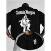 Europäische Größe Captain Morgan! Retro Piratenstil Sommerkleidung Modeartikel, Bedruckt, Lässiges Und Bequemes Vielseitiges Kurzarm-T-Shirt