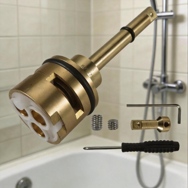 Leakproof Coppers Shower Diverter Valves Cores Diverter Valves Cartridges Simple Installation Steps Fit RP51919 RP7171 M4YD