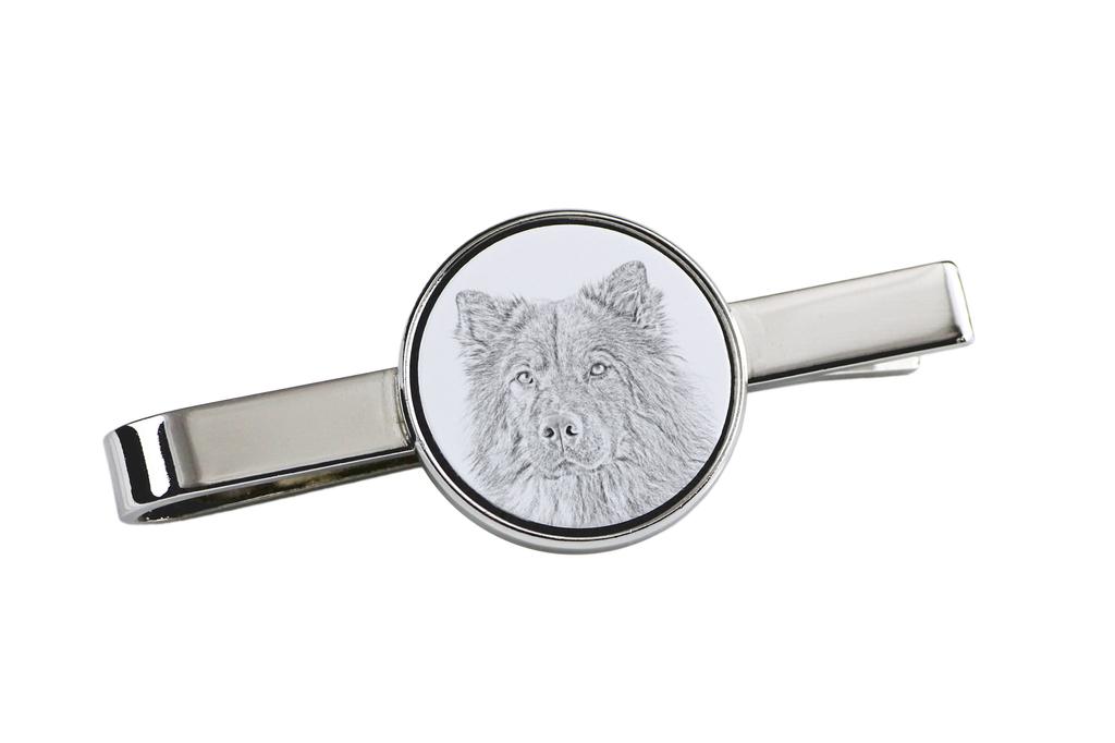 Eurasian, Eurasier – Tie clip with a dog, personalized tie clip | Art-Dog