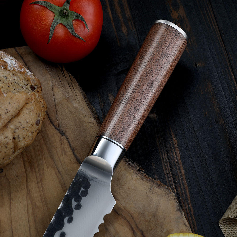Hand Forging Boning Knife Stainless Steel Kitchen Chef Fishing Knife Sharp Meat Cleaver Hammer Pattern Of Ancient Chef Knife