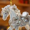 Horse Acrylic Ornament Elegant 2D Car Mirror Pendant Christmas Tree Hanging Decor DIY Crafts Unique Gifts
