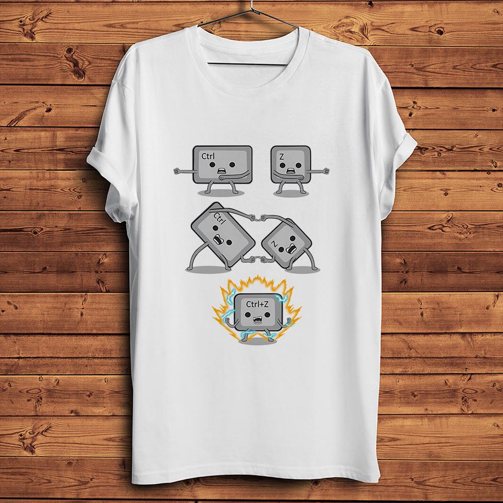 Undo ComUnisexdShortcut Keys Ctrl Z Fusion DanceFunny Geek TShirtShort Sleeve Casual Streetwear TeeUnisex Teebreathable Print S