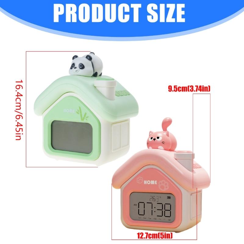 Intelligent Wake Up Device 3 Alarms Clock Adjustable Multifunction Gentle Backlight Display for Students Professional