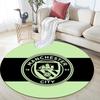 Manchester City FC Round Area Rug,Carpet Rug for Living Room Bedroom Sofa Playroom Decor,Non-slip Floor Mat