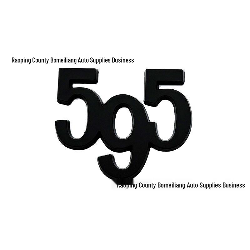 Fiat Abarth 595/695 Car Logos: Metal Trunk Lid & Side Decals for Modification
