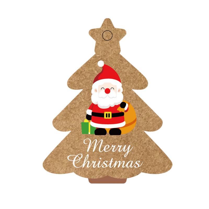 Christmas Ornaments: Santa, Snowman, Reindeer, Sleigh, Small Pendants, Kraft Paper DIY Accessories