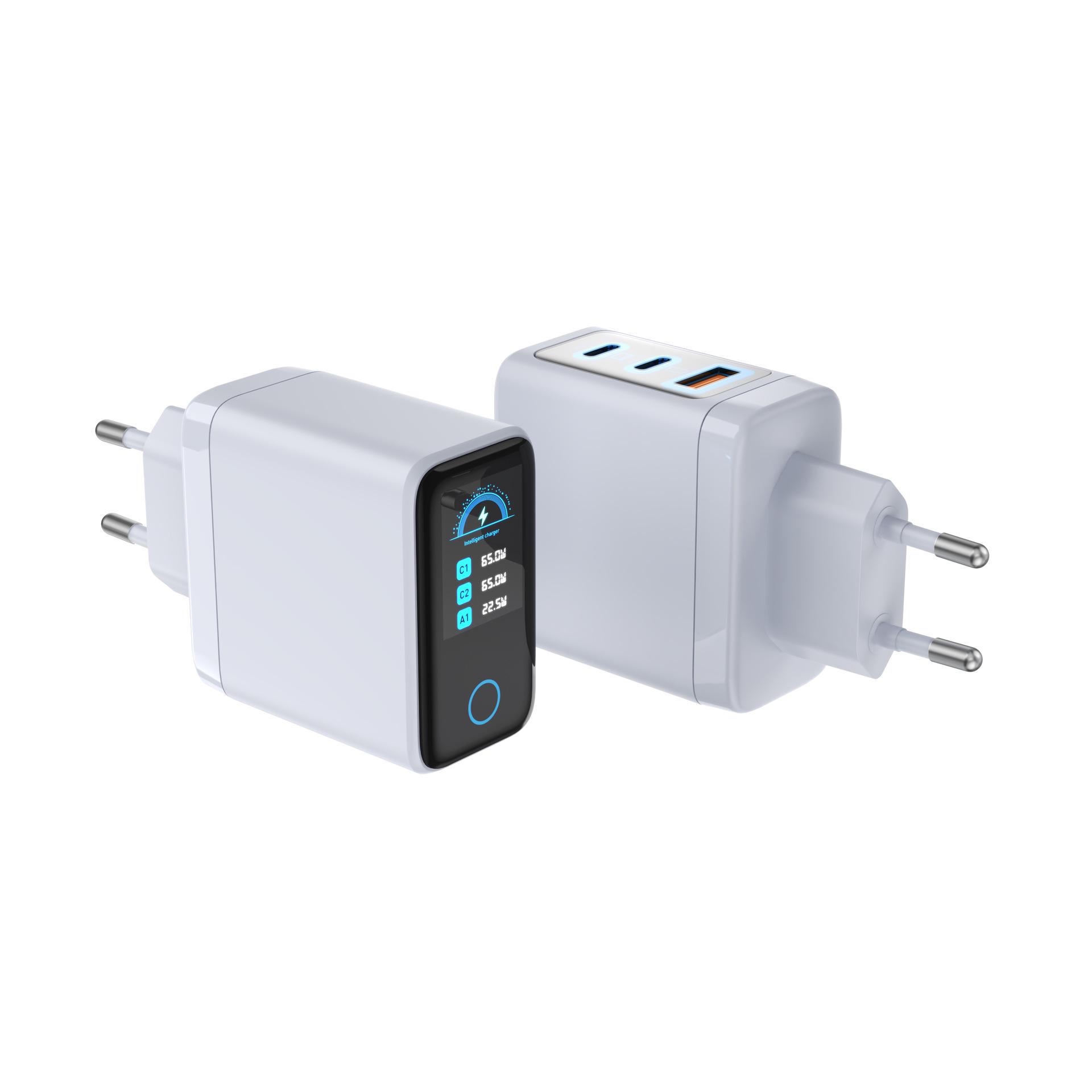 

67W Gallium Nitride LCD Display PD Charging Adapter