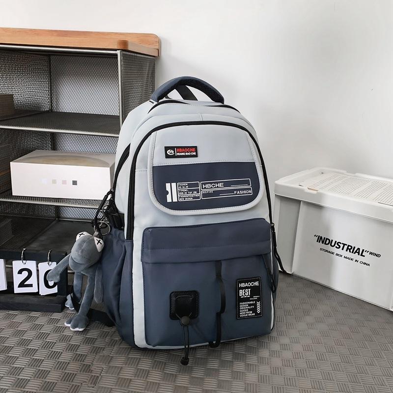 High-quality Backpack Male High School Student Flow Backpack New Sports Style Junior High School Student College Student Schoolbag Female