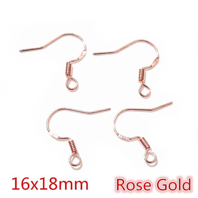 50pcs 2-Styles 925 Sterling Silver Plated Gold Rhodium Earrings Hooks Findings for DIY Earring Jewelry Making Accessories 
