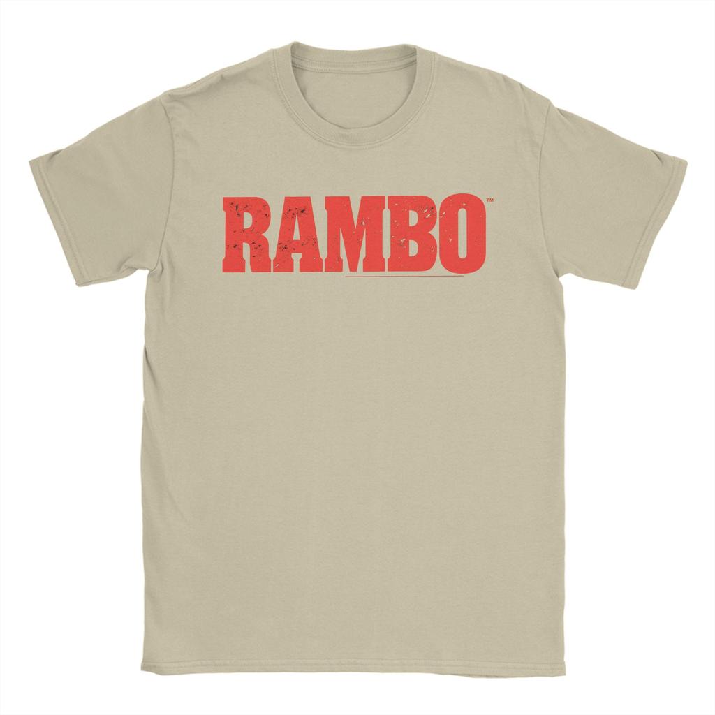 John Rambos Logo T Shirt Beach  Y2K Fun TShirts Pure Cotton Trending Tee Shirt For Mens Design Clothes