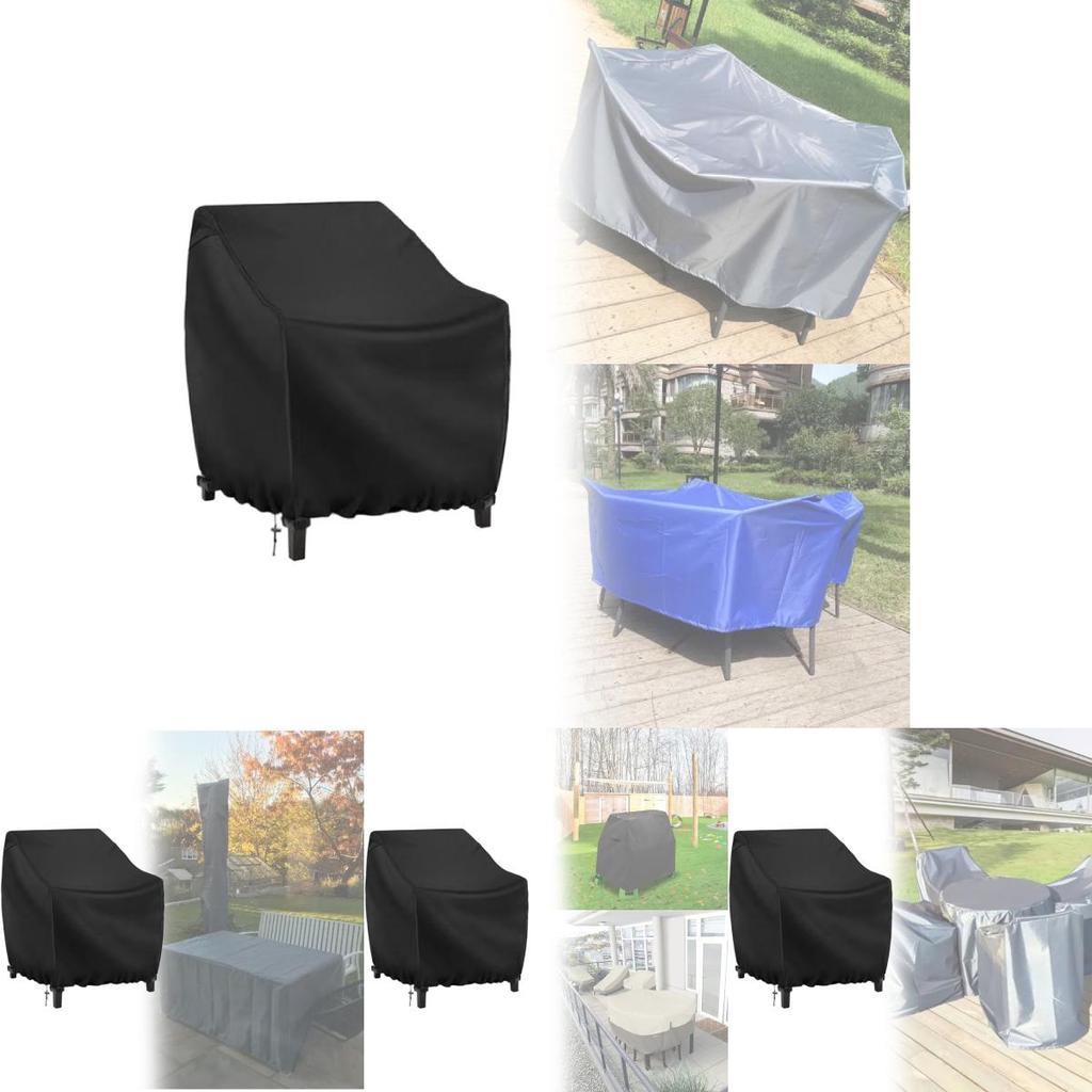 Patio Table And Chairs Cover Outdoor Resistant Polyester Dustproof Sunshade For Garden And Courtyard