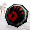 1pc Bloodprint Automatic Open/close Umbrella, 8-Rib sturdy structure, Auto Folding/Opening, Portable Travel Umbrella for Women156