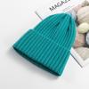 Autumn Winter Knitted Hat Women's Fashion Cotton Cashmere Korean Edition Warm Knitted Hat Solid Color Flanged Men's Hoodie Customized Trendy