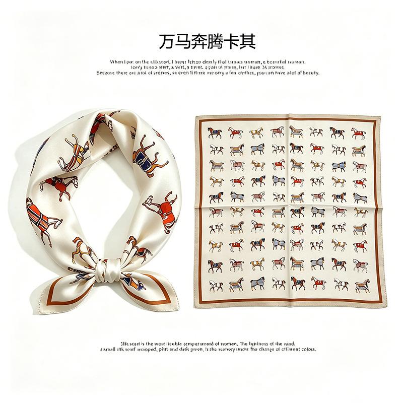 [111 mulberry silk] Korean version of classic cashew nut flower bag headscarf, small square scarf, shirt, suit, thin silk silk scarf