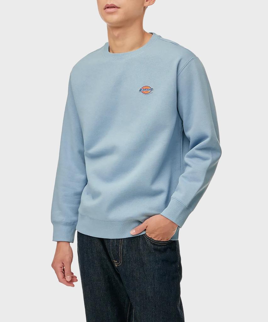 Dickies Fleece Ox Collar Logo Relaxed Crewneck Ashley Blue