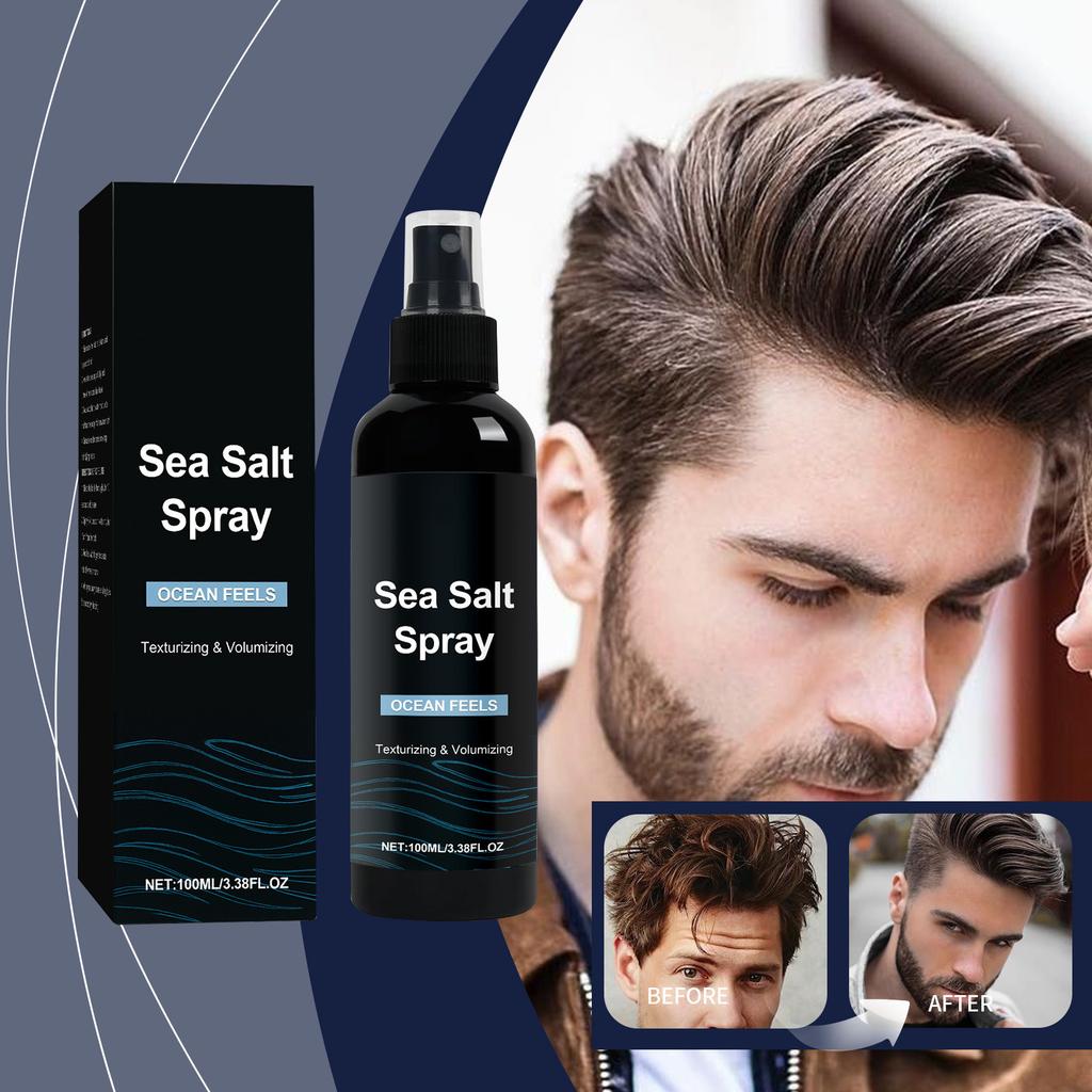 Men's Sea Styling Spray, Hair Root Texture Shaping, Quick-drying And Non-stiff Ingredients, Suitable For Multiple Scenarios,100ML