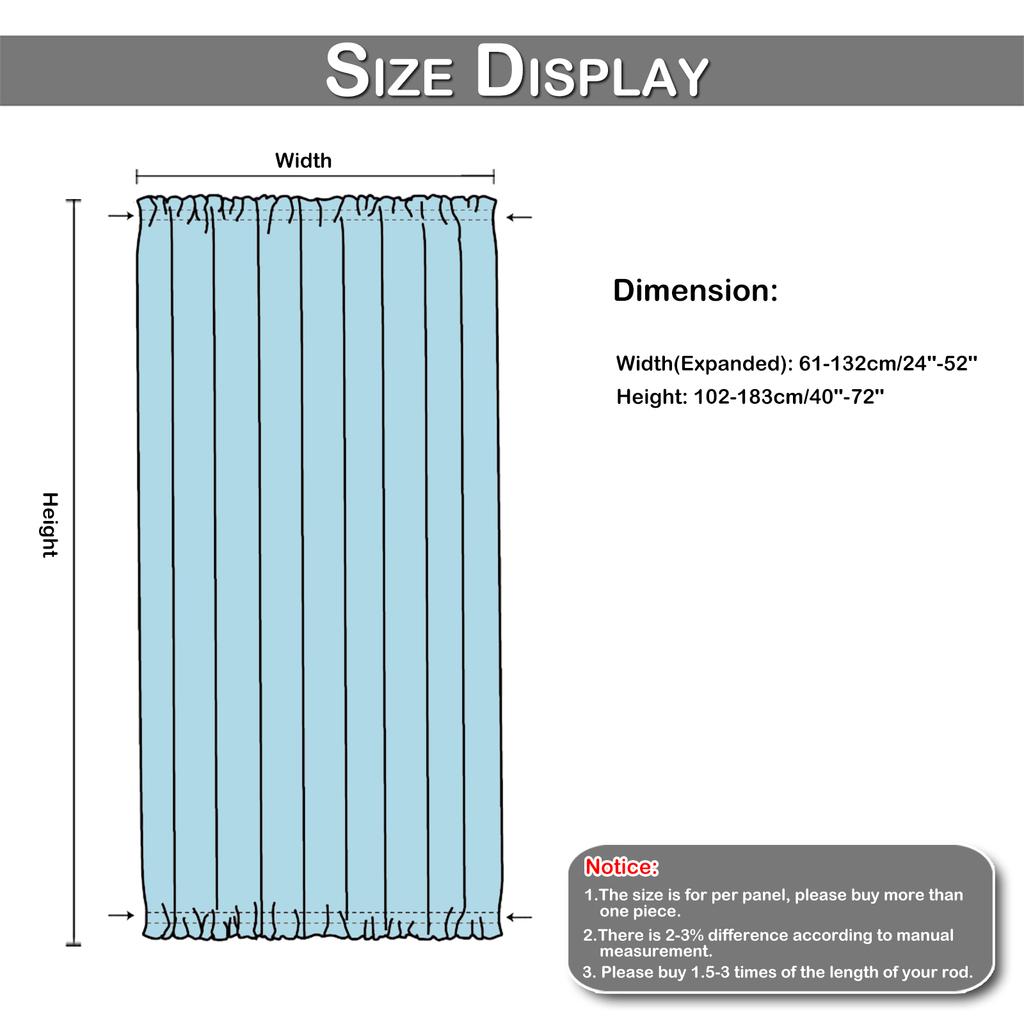 Blackout Door Curtains Privacy Thermal Insulated French Door Curtains Window Panels Kitchen Short Curtains Panels Rod Pocket