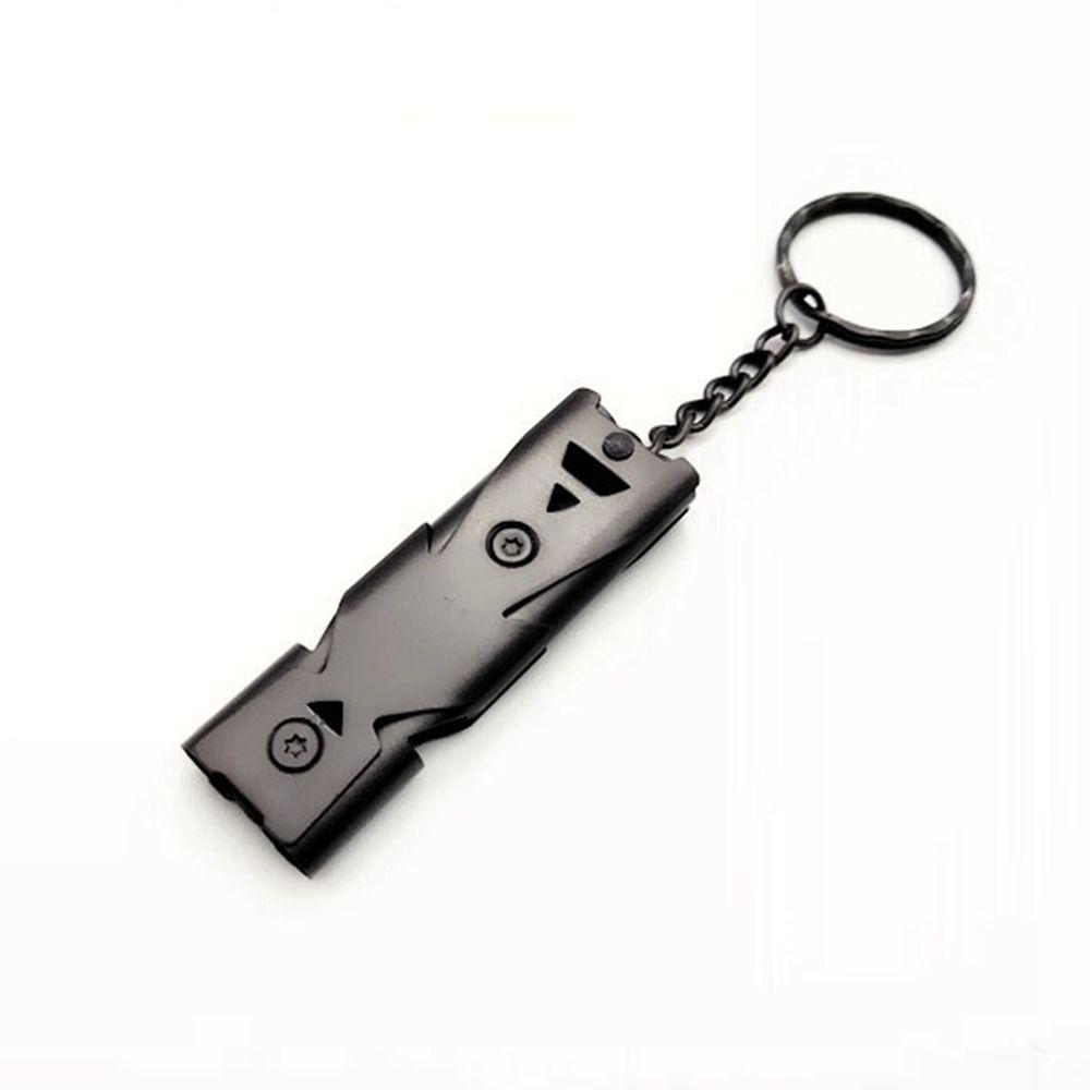 6 Colors High Decibel Whistle Stainless Steel Double Pipe Whistle Camping Hiking Tool  Outdoor Tool