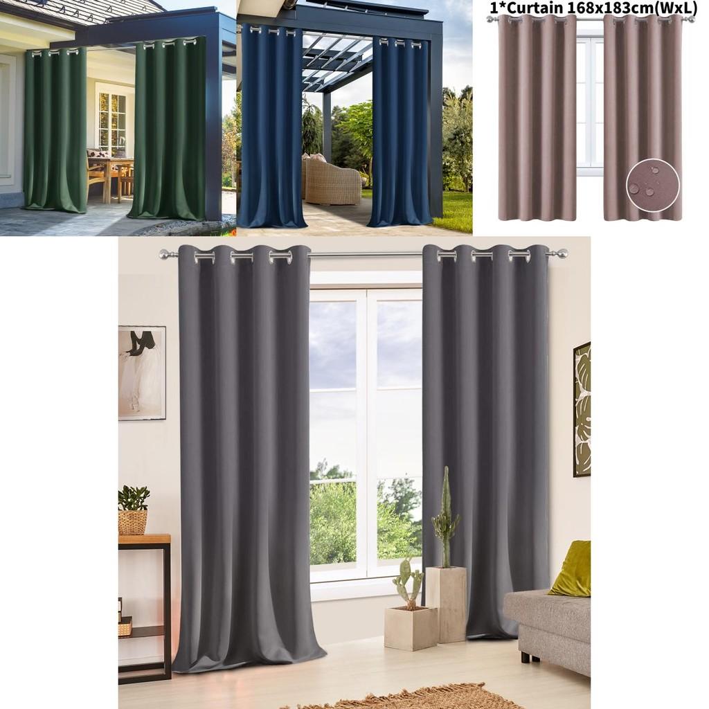 Waterproof Blackout Curtain For Balcony With Polyester Fabric And Easy Installation For Living Room Decor