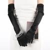 55CM Ceremonial Satin Long Stage Performance Multicolor Women Gloves Ball Accessories Cosplay Soft Smooth Solid High Stretch