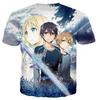 Neue Sword Art Online T-Shirts Herren/Damen 3D Sword Art Online Bedrucktes T-Shirt Lässiges T-Shirt Streetwear Oberteile Oversized