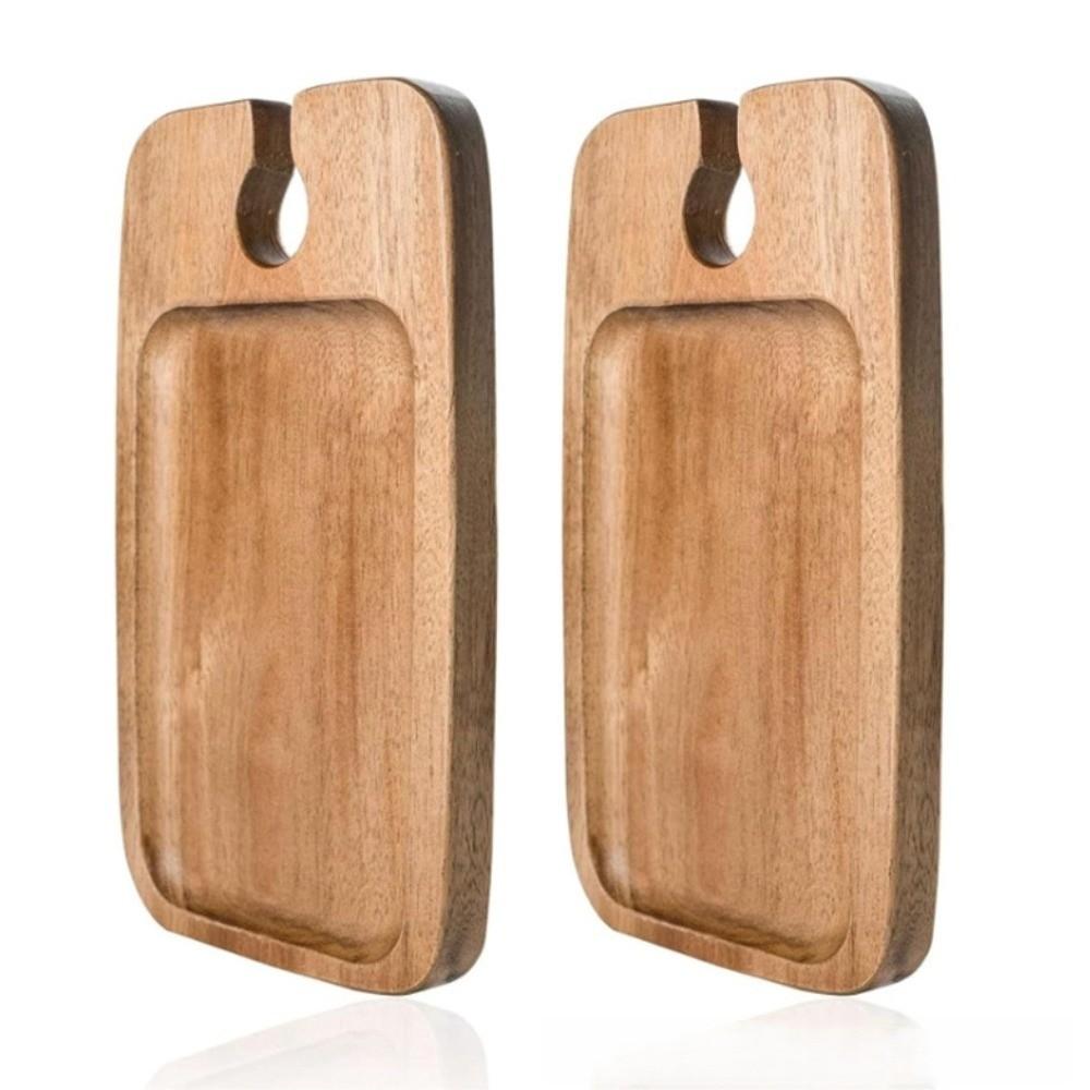 2pcs Holder Design Wine Appetizer Plates Wooden Cheese Board  Social Gathering