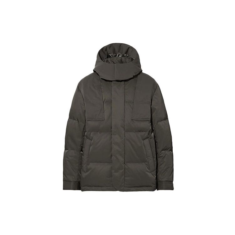 Uniqlo X Jil Sander +J Collaboration Loose Fit Hooded Zip Down Jacket Men outerwear Olive-Green 445767-56