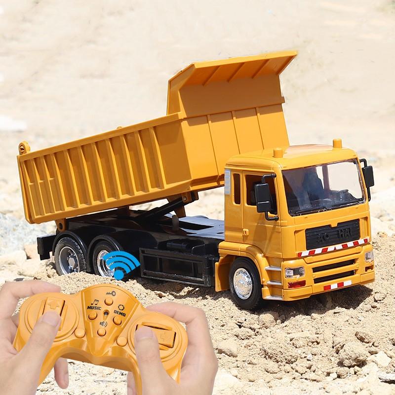 1/24 RC Car Electric Dump Truck Model Beach Rc Transport Car Children's Toy Boy Christmas Birthday Gift Model Truck