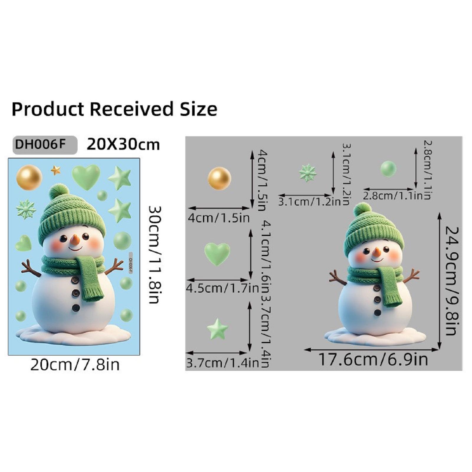 Рождественские статические наклейки на окна One Size