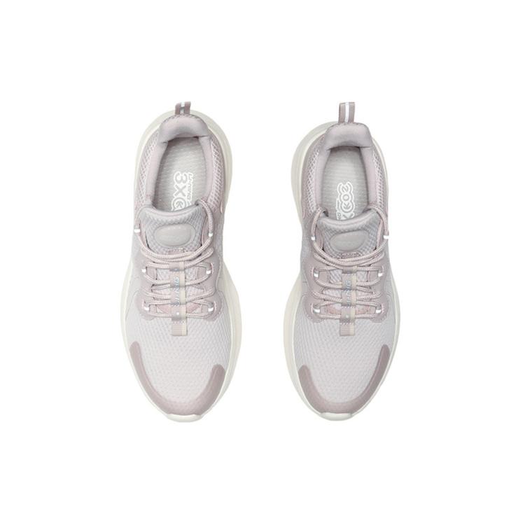 New LiNing Rebound Breathable Lightweight Slip Resistant Low Top Running Shoes Women's Light Purple AREQ022-2